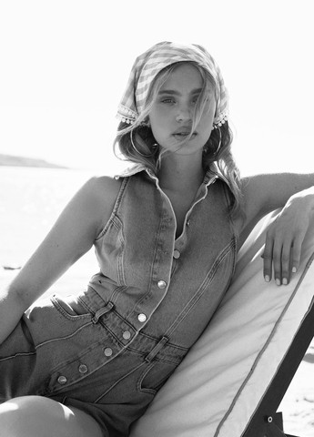 Комбинезон Gepur комбинезон-шорты однотонный голубой денил хлопок