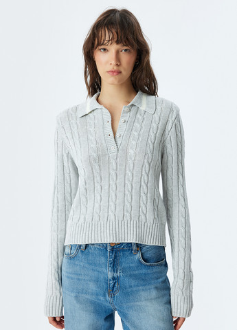 Серый демисезонный свитер KOTON