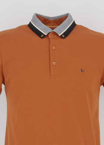 Оранжевая футболка-поло для мужчин Benson & Cherry колор блок