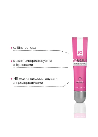 Збудливий гель для клітора 12VOLT (10 мл) з ефектом пульсації та розігріву System JO (254151227)