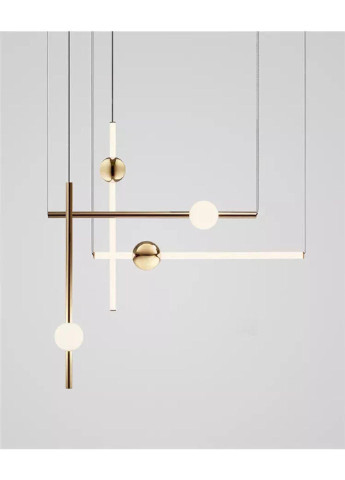 Люстра стельова LED ND7044/900HB-k Латунь 20х10х90 див. Sunnysky (253122168)