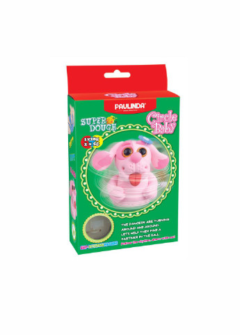 Маса для ліплення Super Dough Circle Baby Собака заводний хутроанізм, рожевий PL-081177-5 PAULINDA (286172518)