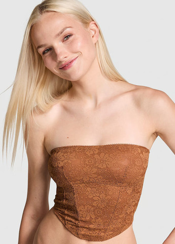 Коричневый демисезонный комплект (бюстгальтер, трусики) Victoria's Secret