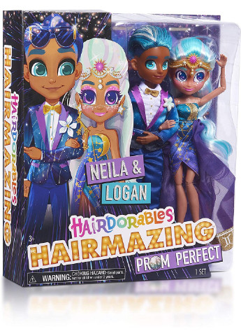 Ігровий набір ляльок Хердораблс Hairdorables Hairmazing Neila & Logan Нейла та Логан Ідеальний випускний (23916) Just Play (255254819)