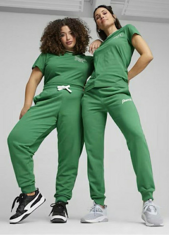 Зеленые спортивные демисезонные джоггеры брюки Puma