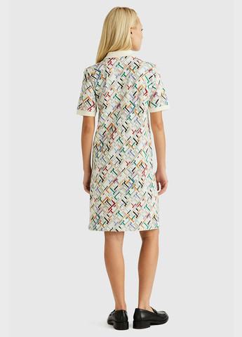 Молочна кежуал сукня поло Tommy Hilfiger з логотипом