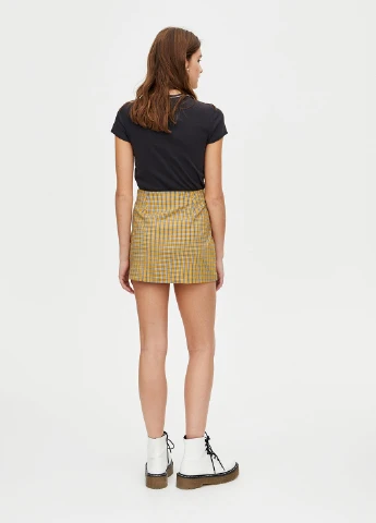 Спідниця,гірчичний в клітку, Pull & Bear (244287256)