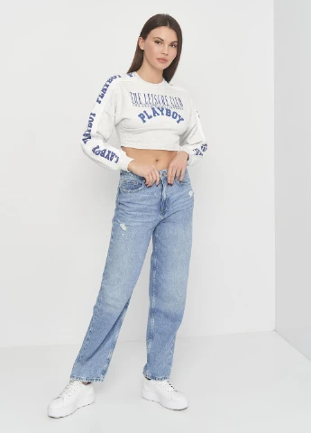 Топ демісезон,сірий-синій з принтом, Missguided (256199188)
