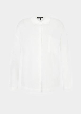 Белая кэжуал рубашка однотонная Armani Exchange