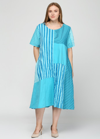 Голубое кэжуал платье Italy Moda