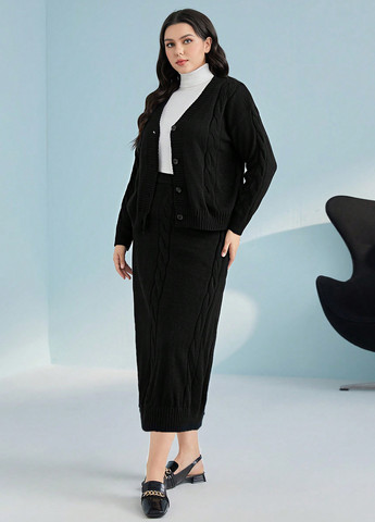 Костюм (кардиган, юбка) SHEIN (316736760)