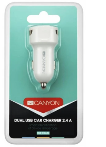 Зарядний пристрій Universal 2xUSB car adapter (CNE-CCA04W) Canyon (216637268)