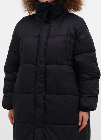 Чорна зимня куртка продовжена вільного крою H&M