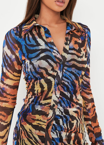 Комбінована кежуал сукня сорочка Missguided тигровый
