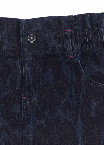 Темно-синяя джинсовая с абстрактным узором юбка Tuc Tuc