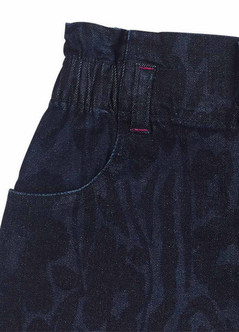 Темно-синяя джинсовая с абстрактным узором юбка Tuc Tuc