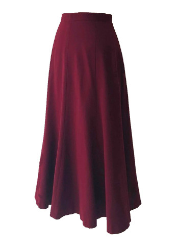Темно-вишневая кэжуал однотонная юбка The J. Peterman Company а-силуэта (трапеция)