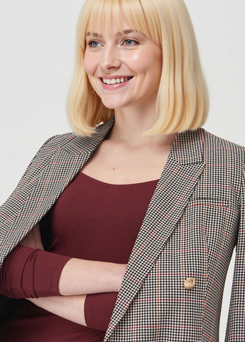 Бордовое кэжуал платье футляр Sinsay однотонное