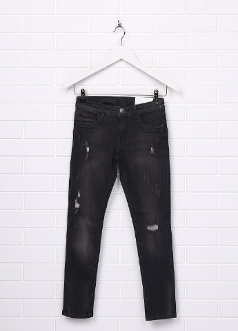 Темно-серые демисезонные со средней талией джинсы C&A