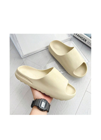 Светло-бежевые кэжуал шлепанцы SHEIN