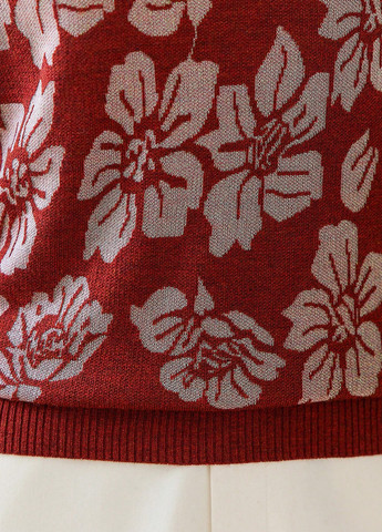 Темно-красный демисезонный свитер SHEIN