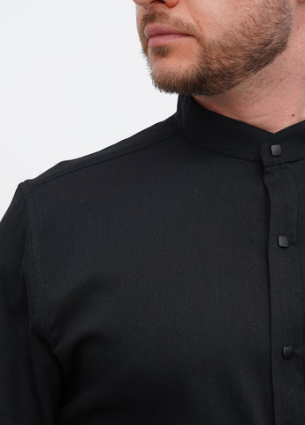 Черная классическая, кэжуал рубашка однотонная Trend Collection