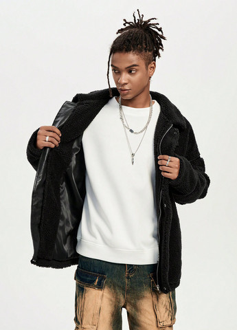 Черная зимняя куртка SHEIN