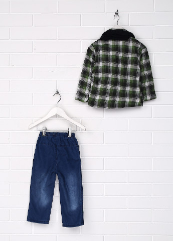 Комбінований демісезонний комплект (сорочка, джинси, шарф) GIZEM
