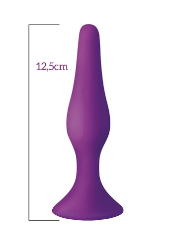 Анальная пробка на присоске Attraction Toys №34 Purple, длина 12,5см, диаметр 3,2см MAI (254953799)