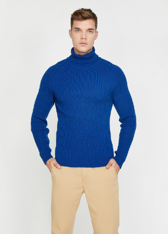 Темно-голубой демисезонный свитер KOTON