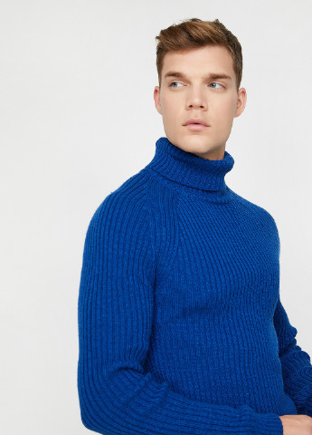 Темно-блакитний демісезонний светр KOTON