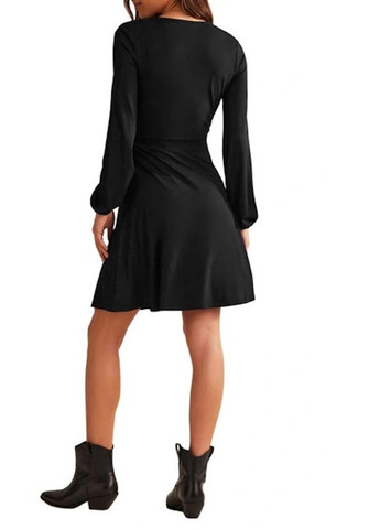 Черное кэжуал платье на запах Boden однотонное