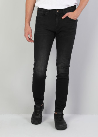 Черные демисезонные зауженные джинсы Alex Colin's