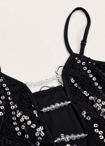 Черное вечернее, откровенный платье силуэтная SHEIN однотонное