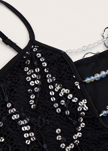 Черное вечернее, откровенный платье силуэтная SHEIN однотонное