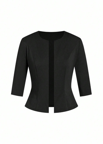 Чорно-білий демісезонний костюм (жакет, сукня) SHEIN