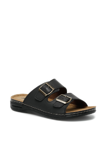 Черные кэжуал шлепанцы Polaris