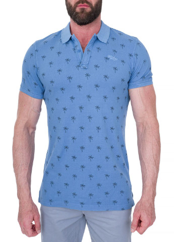 Синяя футболка-поло для мужчин Blend