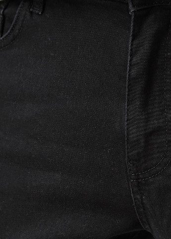 Джинси KOTON завужені, скінні однотонні чорні джинсові бавовна