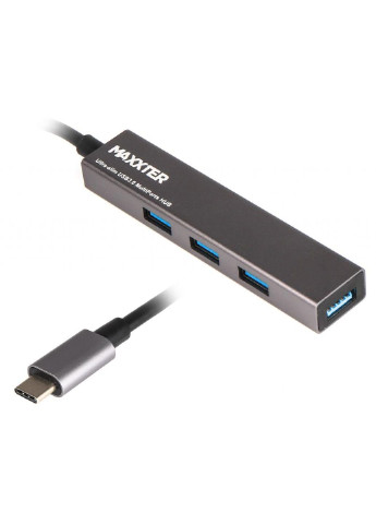 Концентратор USB 3.0 Type-C 4 ports grey (HU3С-4P-02) Maxxter (250125548)