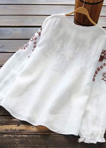 Коричневая блуза SHEIN