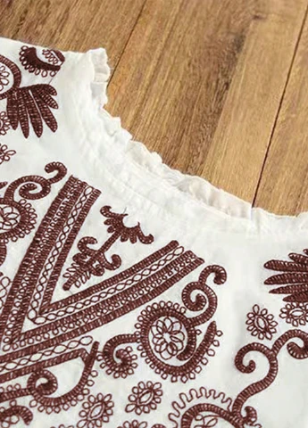 Коричневая блуза SHEIN