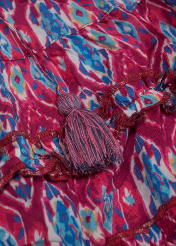 Лиловая кэжуал с абстрактным узором юбка TOM DU клешированная