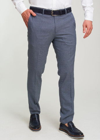 Серо-синие классические демисезонные классические брюки Trend Collection