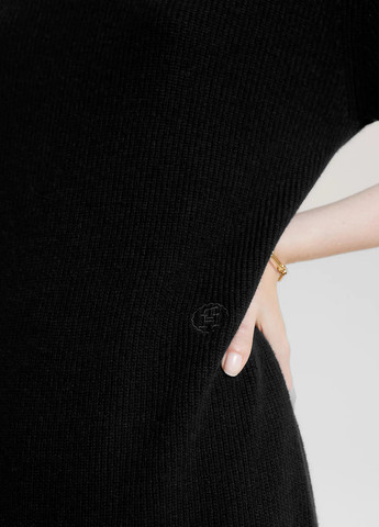 Чорна кежуал сукня сукня светр Tommy Hilfiger однотонна