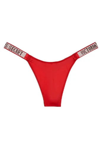 Червоний демісезонний комплект (труси, пояс для панчіх) Victoria's Secret