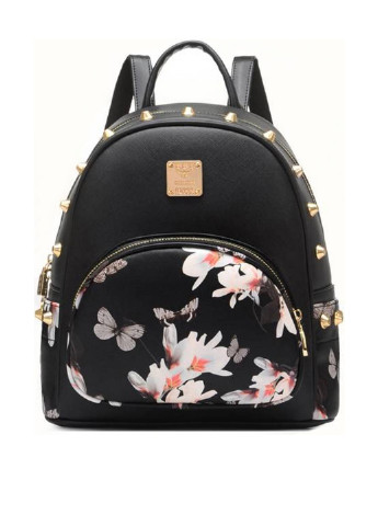 Рюкзак Altum цветочный чёрный кэжуал