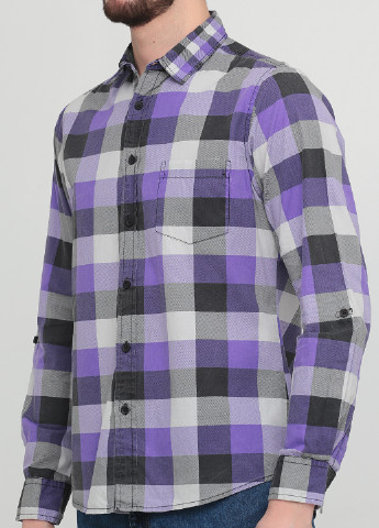 Фиолетовая кэжуал рубашка в клетку Topman