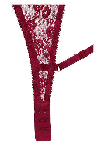 Бордовый балконет бюстгальтер H&M с косточками хлопок