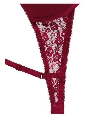 Бордовый балконет бюстгальтер H&M с косточками хлопок